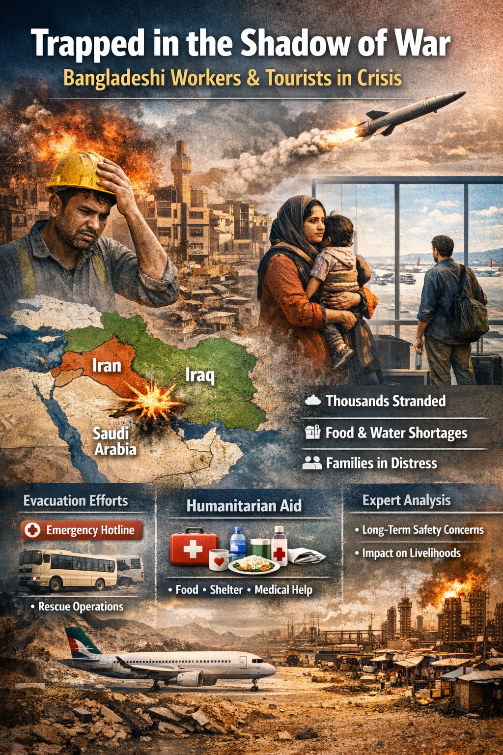 Shadow of War in Iran: Humanitarian Crisis for Bangladeshi Workers and Tourists Stranded in the Middle East