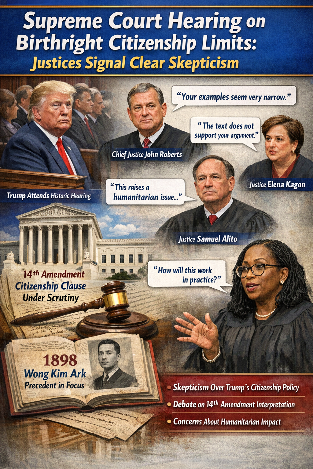 Supreme Court Hearing on Birthright Citizenship Limits: Justices Signal Clear Scepticism
