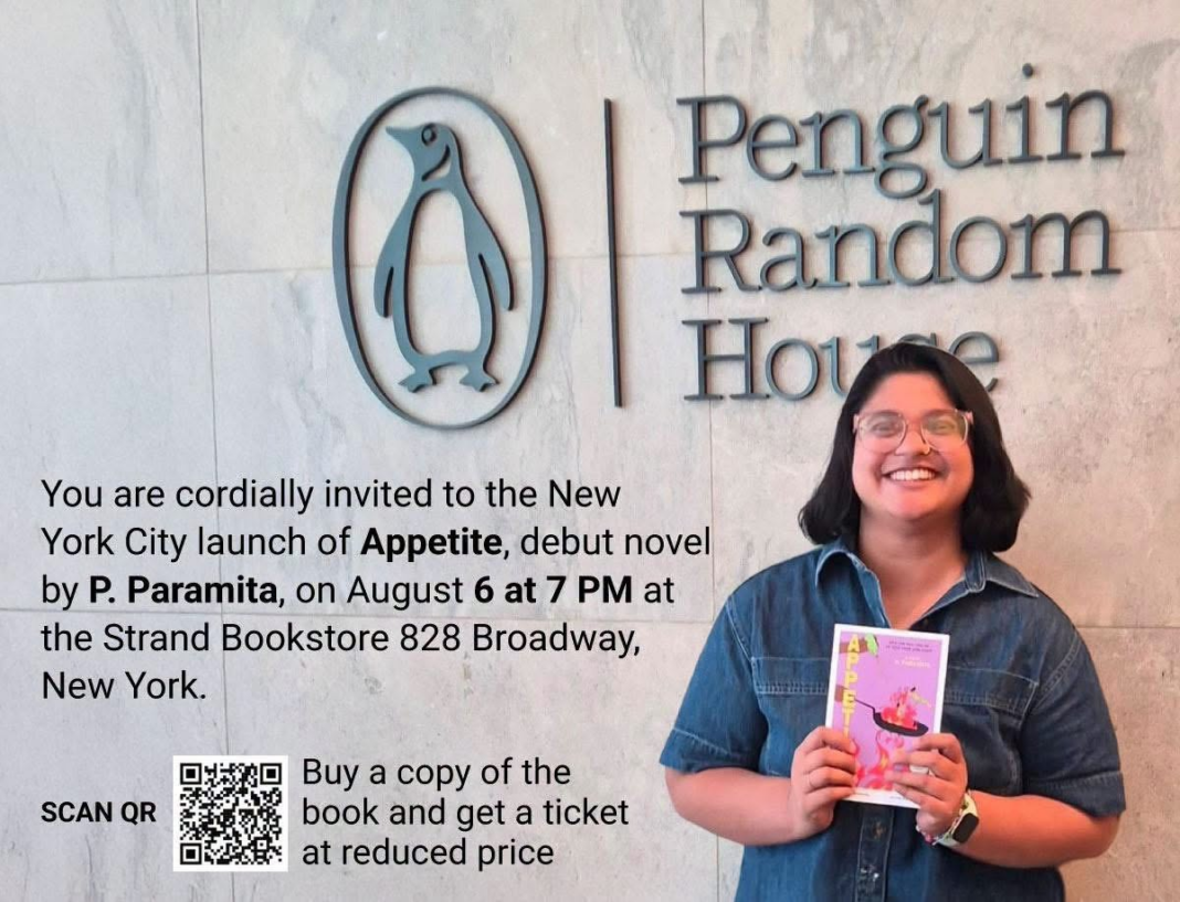 P. Paramita’s Debut Novel Appetite to Launch Simultaneously Across North America