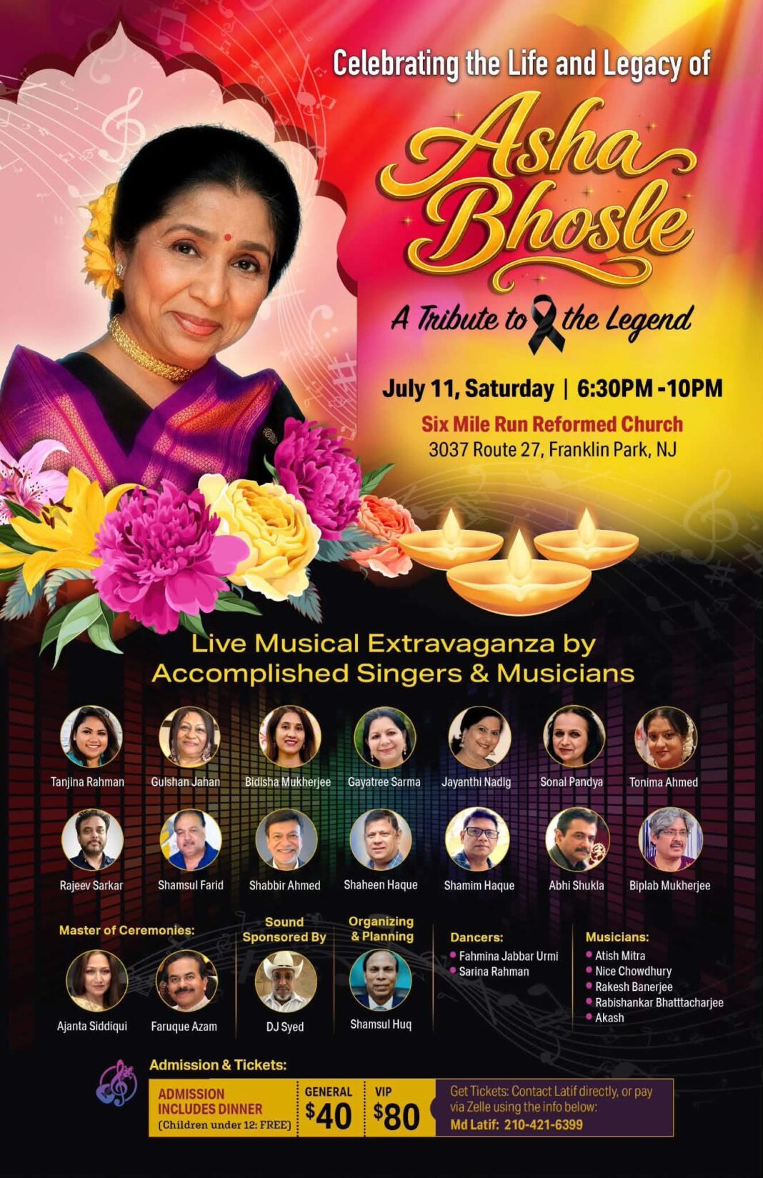 New Jersey to Host a Musical Tribute to Legendary Singer Asha Bhosle