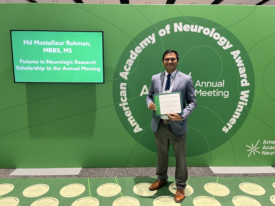 Bangladeshi Researcher Receives Prestigious Recognition in the United States