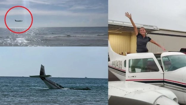 Young Female Pilot Survives Ocean Landing After Mid-Air Emergency