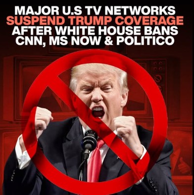 Major US TV Networks Halt White House Pool Coverage Amid Trump Media Dispute